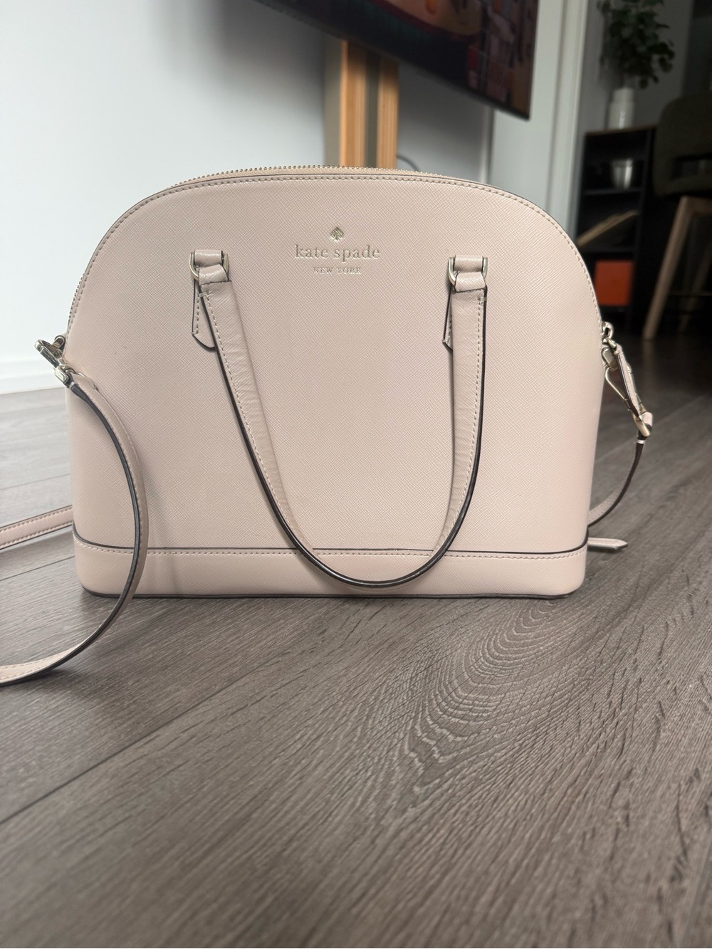 kate spade Blush Pink Dome Satchel with Crossbody Strap